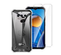 Wanglaism Custodia per Oukitel WP23 Plus + 1 pellicole proteggi schermo in vetro temperato, TPU morbido per cellulare Case Cover-trasparente