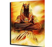 WANGMAOMAO Dipingere con i numeri, kit regalo fai da te per adulti e bambini, tela prestampata, 40,6 x 50,8 cm, pittura digitale dipinta a mano, decorazione per la casa, piramide di Anubi Faraone, con