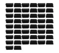 WANGMUMU 50 Pezzi di plastica rettangolo a Coste Inserti Tubo Tappo di Copertura mobili Glide Sedia scrivania Piedini for Pavimento Protezione Go (Color : 20x100mm 50pcs)