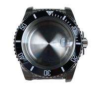 WANGMUMU Custodia da orologio da uomo da 40 mm 316L in acciaio inossidabile in acciaio in vetro in vetro in vetro compatibile for NH35 NH36 compatibile for il movimento del quadrante Eta 2824 going
