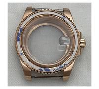 WANGMUMU Orologi da uomo in acciaio inossidabile da 40 mm Custodia in oro rosa compatibile for il movimento NH35 NH36 da 28,5 mm Scamera elegante going