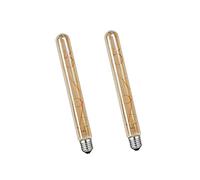 WANGPEI E27 T30-225mm LED Edison Vintage Verre Ambré Ampoule à Tubes 8W (Équivalent à une Ampoule Halogène 70W) 700LM Blanc Chaud 2700K Non Gradable Ampoules à Filament Rétro E27,2 Paquets