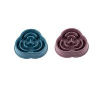 WANGQIQI Ciotole per Cani Una Ciotola L'alimentazione Lenta Cani, Previene Il Soffocamento, A Forma di Nuvola, Adatta Tutte Le Razze Canine, Vomito E Protegge L'intestino -Blu Rosso-20,7 * 4,7 Cm