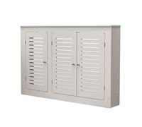 WANGRUIERHA Copritermosifone a tre Ante Laterali, Copri Termosifone Moderno Multifunzionali per la casa, Armadio Router per Router Wifi, Pannello ad Alta Densità(125x80x20cm/49x31x8in)