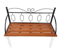 WANGRUIERHA Panchina da Giardino da 97 Cm, Panchina da Esterno con Schienale, Resistente alle Intemperie, Adatta a Giardini, Piscine, Prati e Terrazze(Brown)