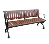 WANGRUIERHA Panchina da Parco con Schienale, Panchina da Esterno Resistenti Alle Intemperie, Corrimano in Metallo, Adatta per Strade, Piazze, Cortili, Prati(180x40x72cm/71x16x28in)