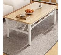 WANGRUIERHA Tavolini Salotto Pieghevole Rettangolare, Tavolo Salotto, Ma Adatto Anche a Camere da Letto, Cortili, Balconi, Verande e Sale da Tè(Yellow,120x50x55cm/47x20x22in)