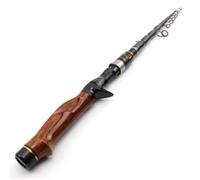 WANGSHAOWEI Canna da Pesca Frusta da Pesca in Fibra di Carbonio Canna Lancio Esca Viaggio Trota Telescopica Peso 5-20g Carpa Manico in Legno Asta