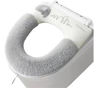 WANGSHAOWEI Copri Tavoletta WC Cuscino for WC con Cerniera for Sedile Universale for Quattro Stagioni Copertura Impermeabile Tappetino for Uso Domestico Carta Manico Circolare(Color-01)