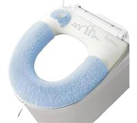 WANGSHAOWEI Copri Tavoletta WC Cuscino for WC con Cerniera for Sedile Universale for Quattro Stagioni Copertura Impermeabile Tappetino for Uso Domestico Carta Manico Circolare(Color-03)