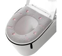 WANGSHAOWEI Copri Tavoletta WC Cuscino for WC con Cerniera Modello Pesca Tappetino for Ispessito Copertura Ricamata Impermeabile Universale for Sedile di casa Quattro Stagioni(Grey)