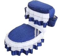 WANGSHAOWEI Copri Tavoletta WC Cuscino for WC con Cerniera Set di tappetini for in Tre Pezzi Fodera for Cuscino Universale for Tutte Le Stagioni in Pizzo Uso Domestico Invernale(Color-09)