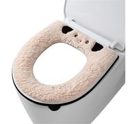WANGSHAOWEI Copri Tavoletta WC Tipo di Cerniera Cuscino for WC Cerniera Coprisedile for Invernale Guarnizione for Maniglia in Peluche Accessori for Tappetino for più Spessi Impermeabili(Color-02)