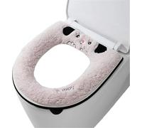 WANGSHAOWEI Copri Tavoletta WC Tipo di Cerniera Cuscino for WC Cerniera Coprisedile for Invernale Guarnizione for Maniglia in Peluche Accessori for Tappetino for più Spessi Impermeabili(Color-04)
