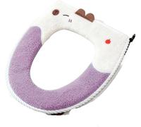 WANGSHAOWEI Copri Tavoletta WC Tipo di Cerniera Cuscino for WC Coprisedile for con Morbido Caldo Invernale Tappetino Universale for Uso Domestico Impermeabile for Quattro Stagioni(Purple)