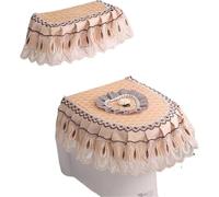 WANGSHAOWEI Copri Tavoletta WC Tipo di Cerniera Cuscino for WC Coprisedile for Serbatoio dell'Acqua Bagno Domestico Panno Staccabile(Brown)