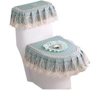WANGSHAOWEI Copri Tavoletta WC Tipo di Cerniera Cuscino for WC Coprisedile for Serbatoio dell'Acqua Bagno Domestico Panno Staccabile(Green)