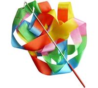WANGSHAOWEI Nastro Ginnastica Ritmica Bambina Nastri da Danza 400 cm Performance di Nastro colorato Bastoncini Aste rotanti for Balletto Ginnastica Artistica Art Sprots Equipme(Flame Style)