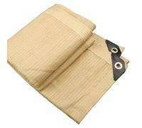 WANGSHAOWEI Privacy Giardino Esterno 90% di ombreggiatura Esterna Anti-UV Parasole Netto Balcone Privacy Schermo Parasole Rete Vele(Beige Side,4mx7m)