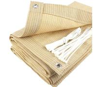 WANGSHAOWEI Privacy Giardino Esterno Rete for Recinzione da Giardino Beige Spessa Rete for Ombra Esterna Rete for Cortile Pergolati Tenda da Sole Balcone Rete for la Privacy(50cm Eyelet Space,0.6x8m)