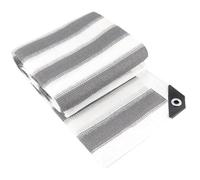 WANGSHAOWEI Privacy Giardino Esterno Rete Parasole Anti UV a Strisce Bianche e Grigie, for Recinzione da Giardino, Copertura for Piante, Schermo for la Privacy del Balcone(0.9m x 3.6m)
