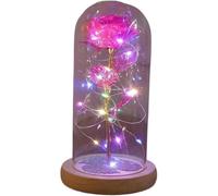 WANGSHAOWEI Rosa Eterna Rosa di Vetro, Fiore Rosa for Sempre eterna in Fiori Artificiali Natale for Decorazioni Regali Nozze for la casa(041)