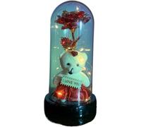 WANGSHAOWEI Rosa Eterna Rosa di Vetro, Fiore Rosa for Sempre eterna in Fiori Artificiali Natale for Decorazioni Regali Nozze for la casa(048)