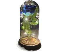 WANGSHAOWEI Rosa Eterna Rosa di Vetro, for Sempre Magic Eternal 24K Lamina d'oro Fiore Cupola Fata String Lights Natale San Valentino Regalo della Mamma(003)