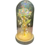 WANGSHAOWEI Rosa Eterna Rosa in Vetro, Rosa for Sempre Fiore in Lamina d'oro 24K con Copertura in Regalo eterno di San Valentino for la Fidanzata Festa Nozze Damigella d'Onore(Gold 2)
