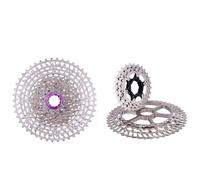 WANGSHAOWEI Ruota Libera MTB 11 velocità 11-46T Cassetta Bicicletta 11S Mozzo Ruota Libera Parti 11velocità Mountain Bike Pignone 11v Volano Cassette Pignoni E Ruote Libere(11S 46T SLR Silver)