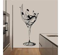 WANGSHUAIS Adesivi murali in bianco e nero per bar ristorante enoteca bar decorazione bancone adesivi murali in vinile impermeabile ""26X58cm