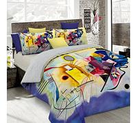WANGSHUAIS Set di Biancheria da Letto Matrimoniale Stampato in 3D Cartoon, Copripiumino in Microfibra, Copripiumino Doppio Morbido, Confortevole e Traspirante, con Due federe (50 * 75 cm)