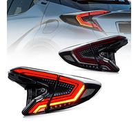 WangSiwe Auto Fanali Posteriori, per Toyota CHR 2017-2020 Luci Fari Posteriori con Indicatore Dinamico LED Freno Posteriori Luce Segnalazione Accessori,Black Style
