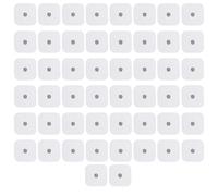 WANGU 40 elettrodi adesivi universali: 5 x 5 cm, elettrodi per dispositivi TENS, compatibili con dispositivi TENS e trainer EMS, riutilizzabili, con chiusura a scatto per lombalgia