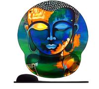 WANGWANGMIAO 3D Tappetino per mouse per poggiapolsi per mouse da gioco, tappetino per mouse con supporto per il polso, ergonomico, per lavorare al computer e giocare ，Budda