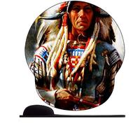 WANGWANGMIAO 3D Tappetino per mouse per poggiapolsi per mouse da gioco, tappetino per mouse con supporto per il polso, ergonomico, per lavorare al computer e giocare ，vecchio indiano