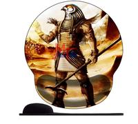 WANGWANGMIAO 3D Tappetino per mouse per poggiapolsi per mouse da gioco, tappetino per mouse con supporto per il polso, ergonomico, per lavorare al computer e giocare ，anime Dio egizio Anubi