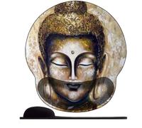 WANGWANGMIAO 3D Tappetino poggiapolsi per mouse ，tappetino per mouse con supporto per il polso, tappetino per mouse ergonomico per lavorare al computer e giocare ，Budda