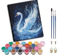 WANGWANGMIAO Dipingere con i numeri per adulti, cigni danzanti ad acqua per adulti, kit di pittura con i numeri, pittura ad olio acrilica fai da te per la decorazione della parete della casa, regalo