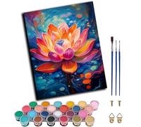 WANGWANGMIAO Dipingi con i numeri per adulti, Dream Lotus pittura con i numeri, fai da te, tela artigianale kit per rilassarsi e alleviare lo stress, decorazione per la casa, regalo, 40,6 x 50,8 cm