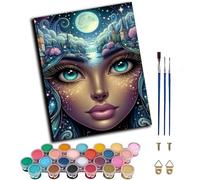 WANGWANGMIAO Dipingi con i numeri per adulti Dreamland, pittura con i numeri, kit fai da te per adulti per rilassarti e alleviare lo stress, regalo per la casa, 40,6 x 50,8 cm, senza cornice