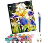 WANGWANGMIAO Dipingi con i numeri per adulti, foglie verdi, piante, pittura con i numeri, fai da te, kit per rilassarti e alleviare lo stress, decorazione per la casa, regalo, 40,6 x 50,8 cm, senza