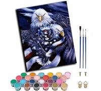 WANGWANGMIAO Dipingi con i numeri per adulti, motivo: aquila, pittura con numeri, fai da te, tela per rilassarti e alleviare lo stress, decorazione per la casa, regalo, 40,6 x 50,8 cm, senza cornice