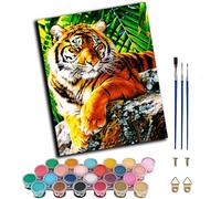 WANGWANGMIAO Dipingi con i numeri per adulti, motivo: re tigre della foresta, pittura con i numeri, kit fai da te per adulti per rilassarti e alleviare lo stress, regalo per la casa, 40,6 x 50,8 cm