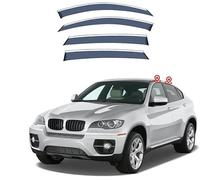 WangWeiY Deflettori d'Aria Antiturbo per BMW X6 E71 2008-2013, Auto Deflettori Finestrini, Installazione Semplice, Durata E Robustezza
