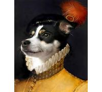 WANGXIAO Pittura A Numeri Per Adulto,Pittura Acrilica per Principianti Facile Su Tela,40×50 cm, con Dipinti e Pennelli,Cane da compagnia di un nobile gentiluomo, senza cornice