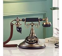 WangXLDD Telefono Decor Rotary Dial Telefono, Retro Telefono Anni '30 Vintage Telefono, Vecchio Telefono Antico con Filo Telefono fisso per Casa/Ufficio