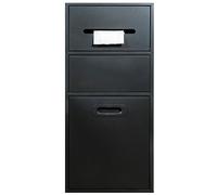 WANGXLGD Mensole da doccia rettangolari, impermeabili e incassate per nicchie a muro del bagno (Black,30X67X14cm)