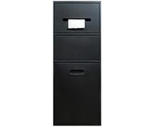 WANGXLGD Mensole da doccia rettangolari, impermeabili e incassate per nicchie a muro del bagno (Black,23X67X14cm)