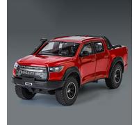 WANGXLGD Modèle réduit de pick-up à l'échelle 1/24, collection de modèles réduits de véhicules tout-terrain en alliage moulé sous pression « Simulation » - Idée cadeau (Red)